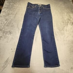 Levi's Jeans Womens 29 Blue 314 Shaping Straight Dark Wash Five Pocket Zip Fly